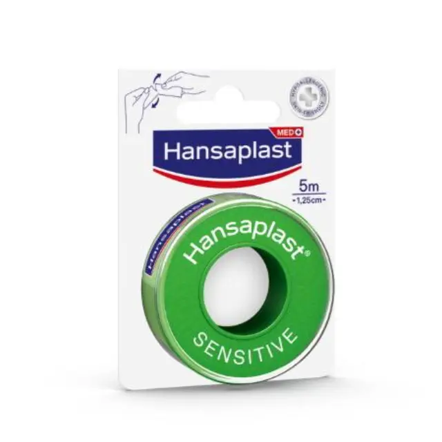 Hansaplast Sensitive Fixation Tape Υποαλλεργική Επιδεσμική Ταινία Χωρίς Λάτεξ 5m x 1,25cm, 1τεμ