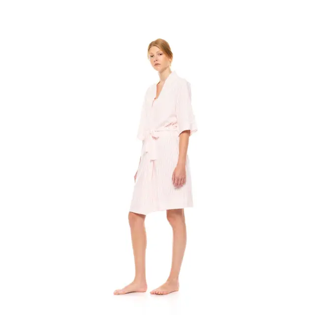 Γυναικεία Ρόμπα S1446 Soft Pink Stripe Τύπος Pink Label - XXL 3