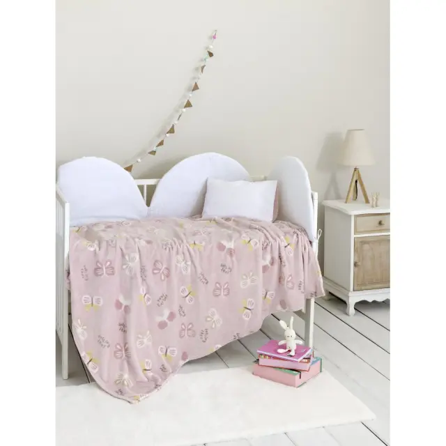 Κουβέρτα Fleece Κούνιας Nima Papillon 110x150