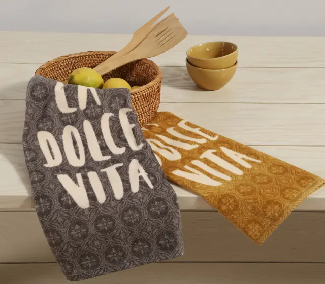 Nef-Nef Homeware Ποτηρόπανο La Dolce Vita Βελουτέ 40x60 Grey 2