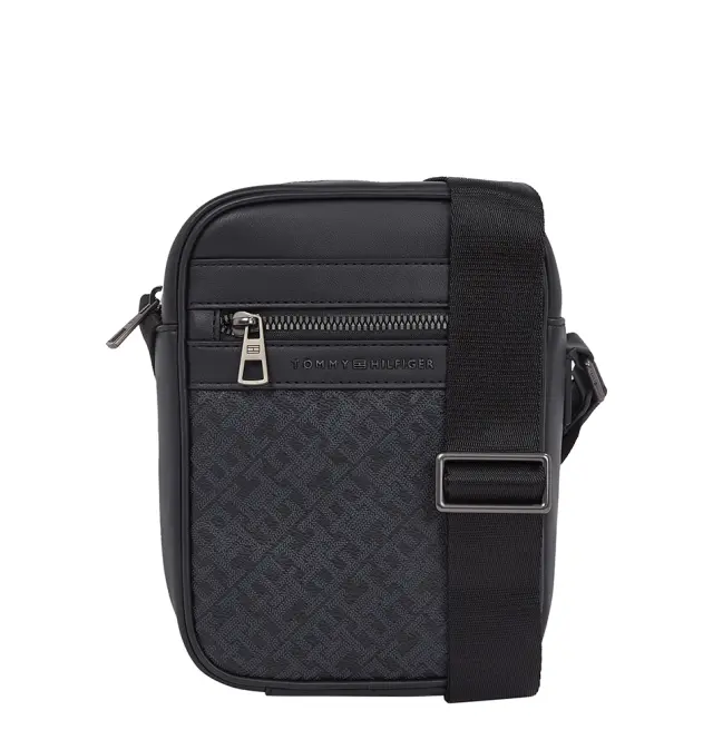 Τσαντάκι TOMMY HILFIGER TH Monogram Reporter Bag 13493 Μαύρο