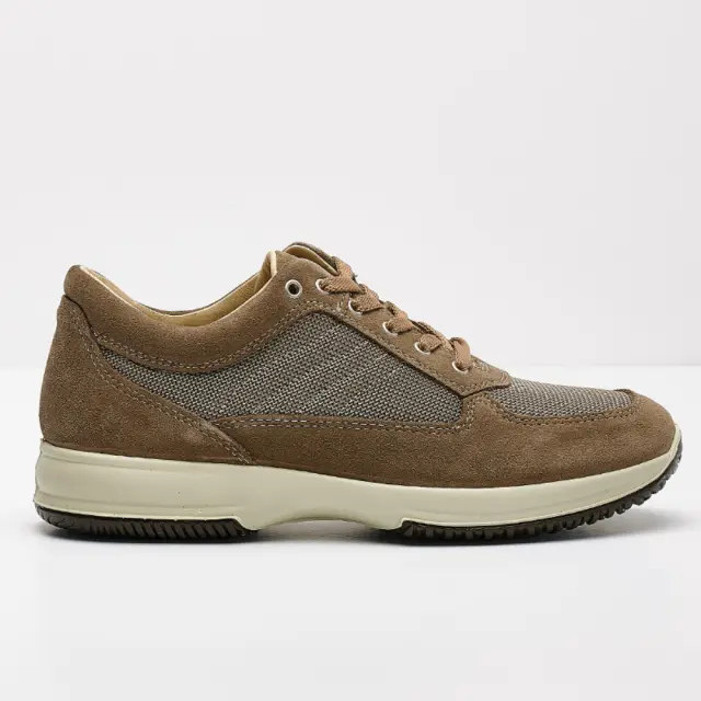 Imac Sneakers Ανδρικό δέρμα suede/ύφασμα Μπεζ IMA/351081 TORTORA