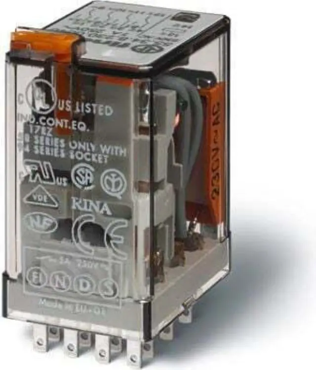 General purpose Rel. 4CO 7A/24VDC/Agni/Test button/Mech.ind. (55.34.9.024.0040)
