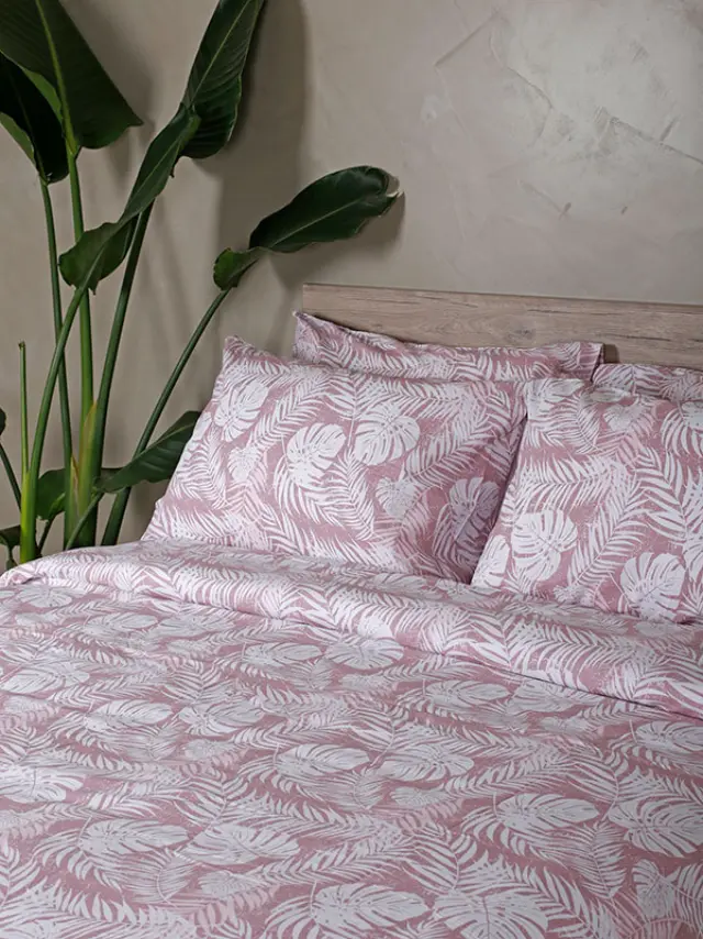 Σετ Σεντόνια Cotton Feelings 2038 Pink Μονό (165x270) Sunshine 2