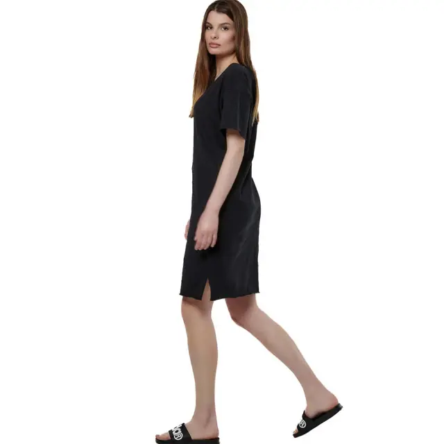 Body Action Women's Slub V-Neck Dress Μαύρο 051527-01 (Body Action) 3
