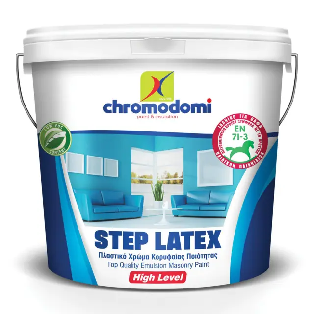 CHROMODOMI STEP LATEX ΛΕΥΚΟ - ΠΛΑΣΤΙΚΟ ΧΡΩΜΑ ΚΟΡΥΦΑΙΑΣ ΠΟΙΟΤΗΤΑΣ 3lt