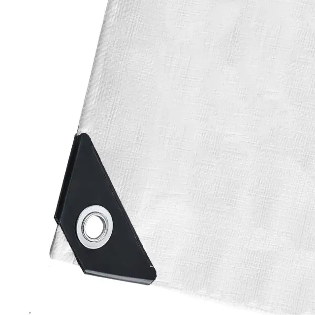 Grasher Αδιάβροχος μουσαμάς-τέντα με κρίκους 190gr/m² 3x5m Λευκό / 103963