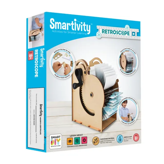 Smartivity Εκπαιδευτικό Παιχνίδι DIY κατασκευή Retroscope 'Φτιάχνω κινούμενα σχέδια' για 8+ ετών 537136