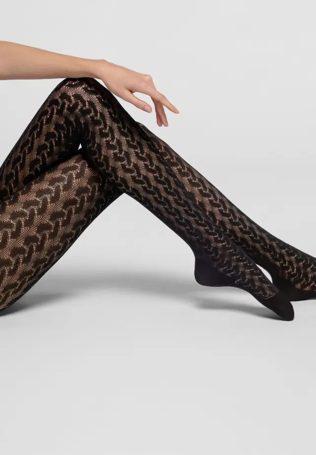 Oroblu Eco Waves Καλσόν Bio-Derived Sneakers Tights Μαύρο 40 Den 2