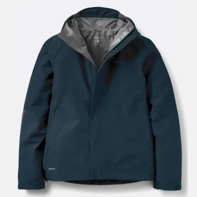 Rab Downpour Jacket Waterproof Γυναικείο Αδιάβροχο Galaxy Blue - Large