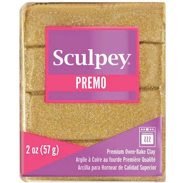 Πολυμερικός Πηλός Premo Sculpey - 5147 Yellow Gold Glitter - 57gr