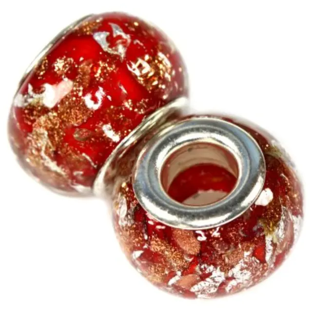 Χάντρα Modular Glistening Red 9x14mm - 5τεμ