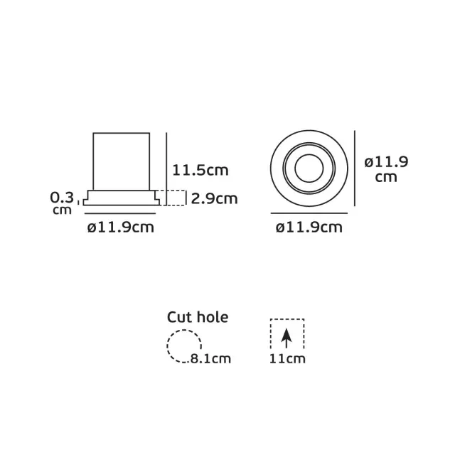 Vera 04290/W/C Χωνευτό κινητό σποτ led 13W 4000K ø11.9cm λευκό ματ Άσπρο 2