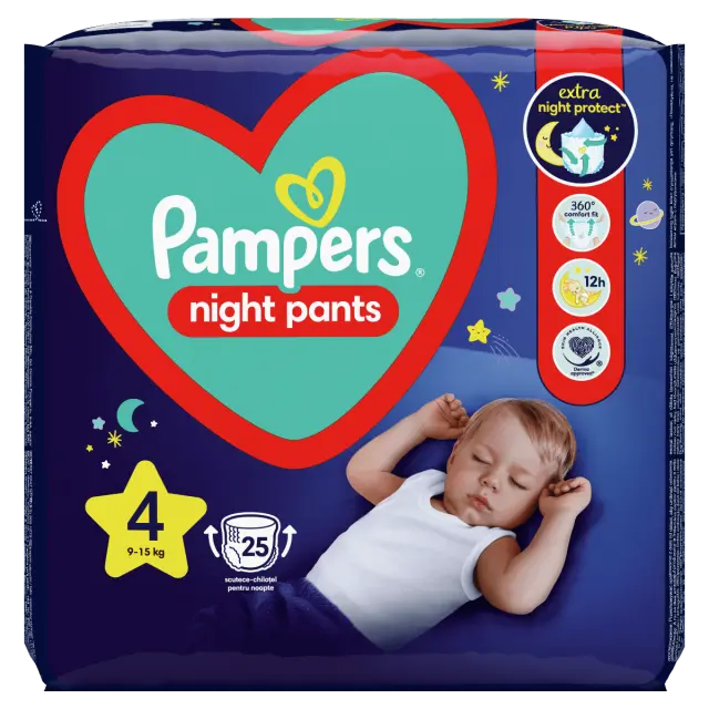 Πάνες Pampers Night Pants Νο4 (9-15kg) 25τεμ