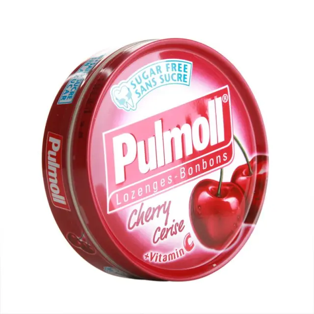 Pulmoll Καραμέλες Κεράσι & Βιταμίνη C για το Βήχα, τον Πονόλαιμο, την Τόνωση Ανοσοποιητικού - Χωρίς Ζάχαρη, 45gr