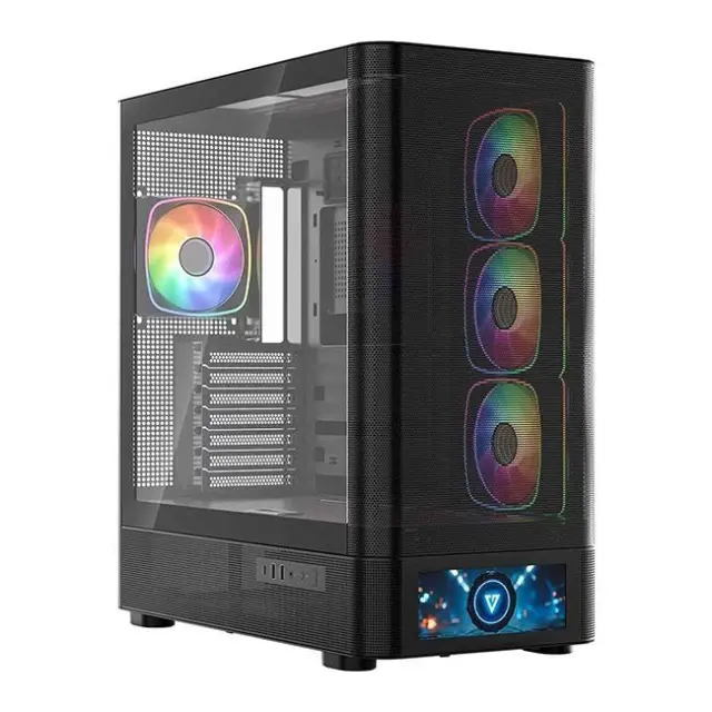 Modecom PC Case Volcano AQ500 ARGB Midi Tower Black (MC-A-AQ500-4FA-B)