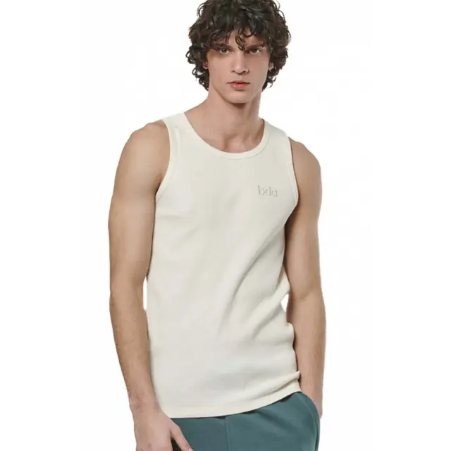 Body Action Men's Basic Sleeveless Tank Top Εκρού 043508-05 (Body Action)