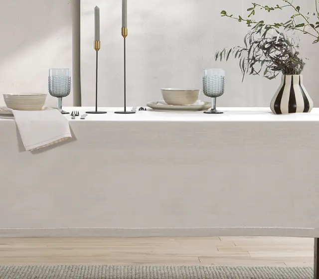 NEF-NEF ΤΡΑΠΕΖΟΜΑΝΤΗΛΟ STEADY 150X300 NEF-NEF HOMEWARE, 100% BAMBAKI - ECRU (037544)