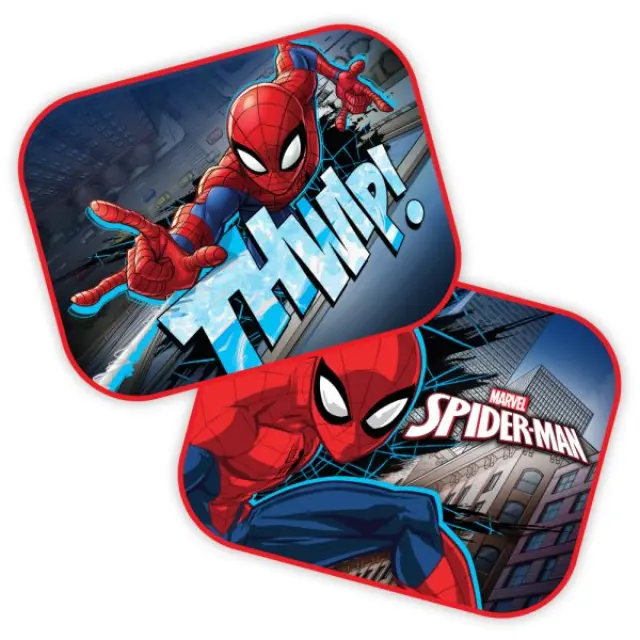FreeOn Ηλιοπροστασία Με Βεντούζα Σετ 2τ. 44*35cm Spiderman 9323