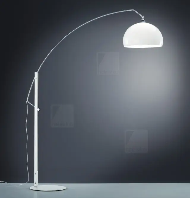 DORO Floor Luminaire E27 Direct/Indirect white-white Άσπρο Χρώμιο