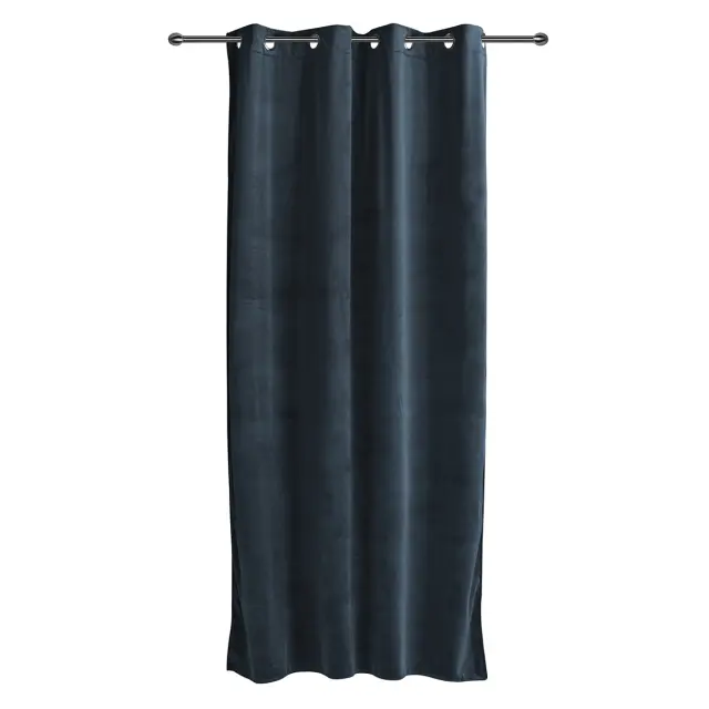 Κουρτίνα VELOUR Μπλε Με Τρούκς 140x260cm