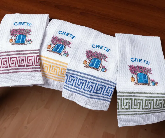Σετ 12 τεμαχίων ποτηρόπανα (45cm x 65cm) πόρτα CRETE - -
