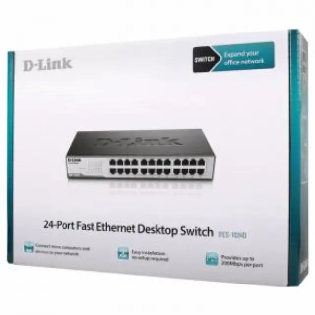 24-Port Ethernet 10/100 Unmanaged Desktop Rackmount Switch 3