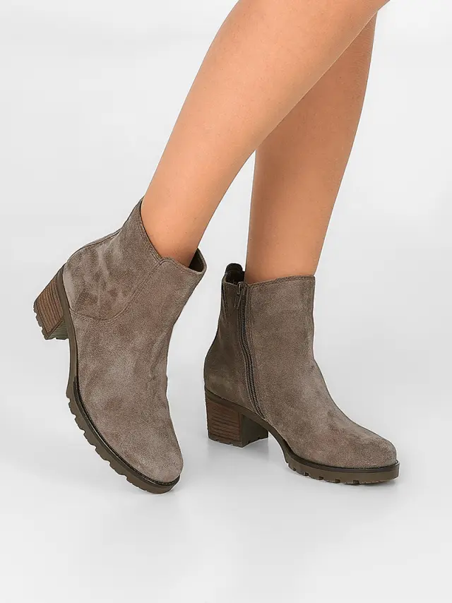 Gabor Μποτάκια Γυναικείο δέρμα suede Γκρί GAB/52800 001-MOHAIR - 38 2