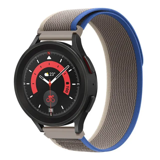 Nylon Λουράκι για Garmin Fenix 5/6/6 Pro/7/8/9 (47mm)-Grey/Blue OEM