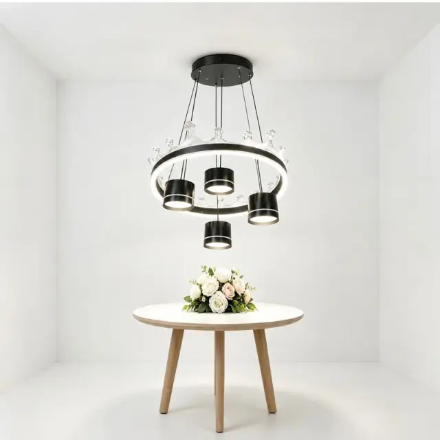 ΚΡΕΜΑΣΤΟ ΦΩΤΙΣΤΙΚΟ LED ΣΕ ΣΧΗΜΑ ΚΟΡΩΝΑΣ AD-06933