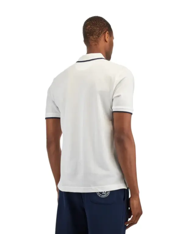 La Martina - Ανδρικό T-Shirt Polo Anthony Regular Fit BPMP04-PK031-00001 Λευκό 2