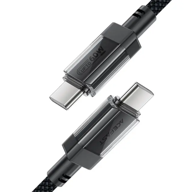 Καλώδιο Acefast C12-03 USB-C σε USB-C PD60W 3A Braided Μαύρο 1.2m