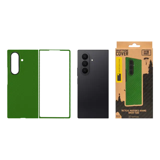 Tactical MagForce Aramid Cover for Samsung Galaxy Z Fold 7 Green Toad 3