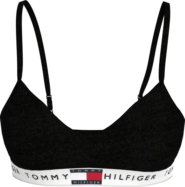 Tommy Hilfiger Γυναικείο Μπουστάκι Heritage Padded Push-Up Bralette, Χρώμα Μαύρο