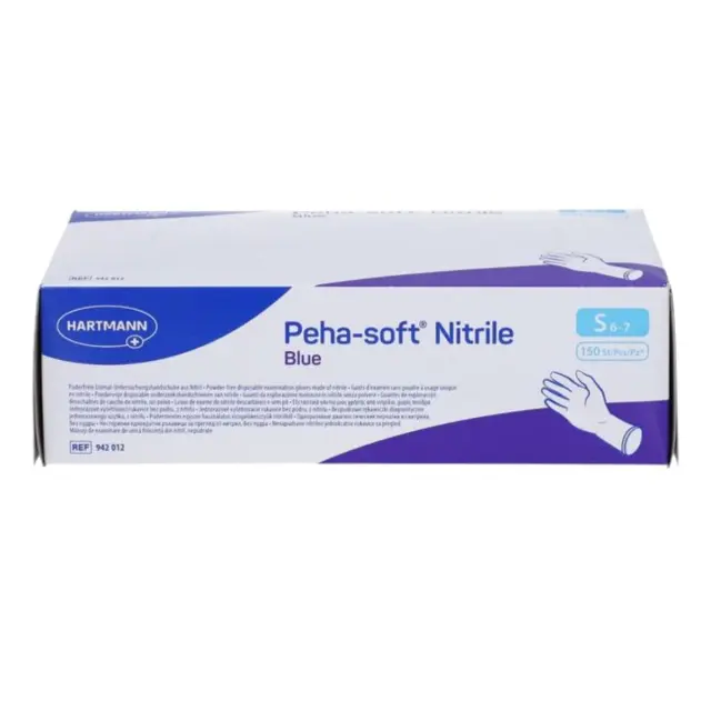 Hartmann Peha-soft Γάντια Μπλε Νιτριλίου Χωρίς Πούδρα Small 150τμχ