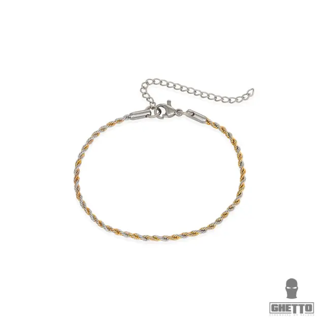 Ghetto Rope Half Gold Bracelet SS Unisex