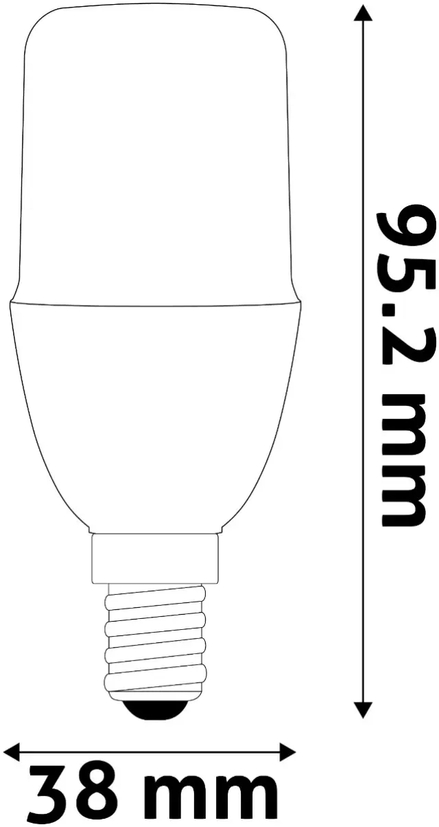 Avide LED Bright Stick Bulb T37 7W E14 Θερμό 3000K 15.001.1923 3