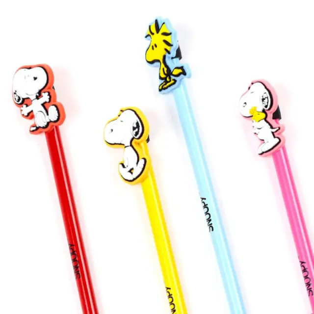 Puckator Μολύβι Peanuts / Pencil with PVC Topper: Snoopy & Woodstock - Κόκκινο 3