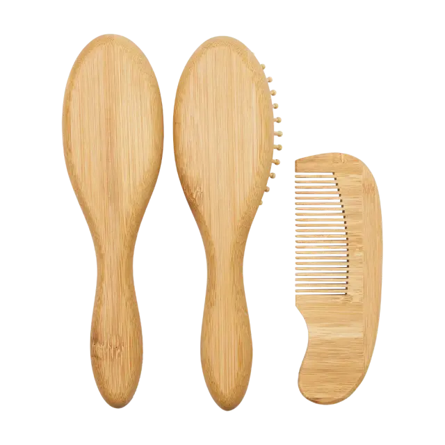 Meyco Βρεφικό Σετ Περιποίησης Μαλλιών Bamboo Natural 3τμχ 2
