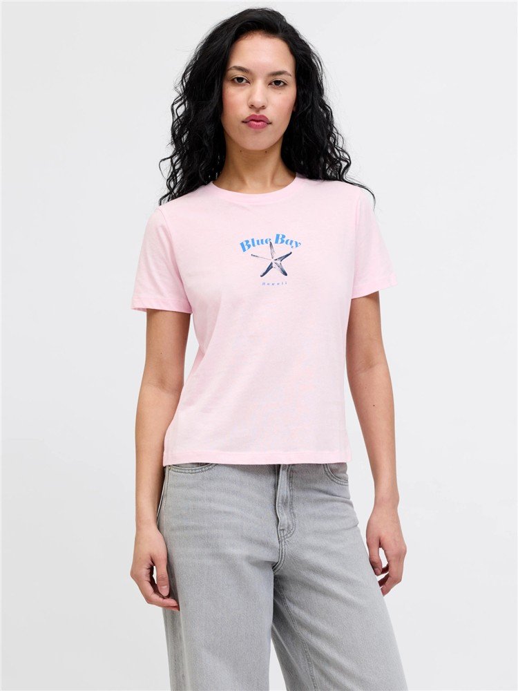 Γυναικείο T-Shirt με διακριτικό τύπωμα, JXCARLY REG FIT SS TEE JRS, JJXX - XS
