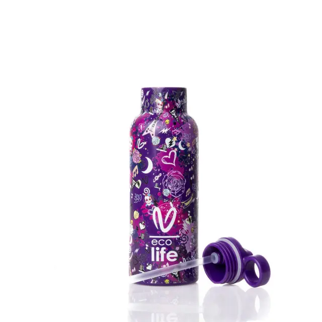 Eco Life Θερμός από ανοξείδωτο ατσάλι purple DAS 500ml 33-BO-2321 2
