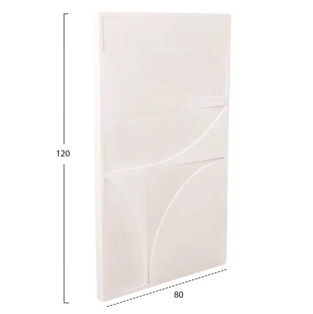 ΠΙΝΑΚΑΣ ΣΕΙΡΑ SANTORINI HM4505 MDF ΣΕ ΥΠΟΛΕΥΚΟ ΧΡΩΜΑ 80x4(πάχος)x120Υεκ. - Single Size 2