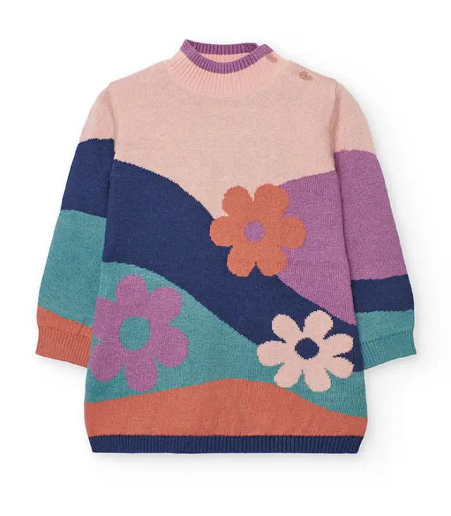 Boboli Φόρεμα πλεκτό MEADOWS FLOWERS - 7Y