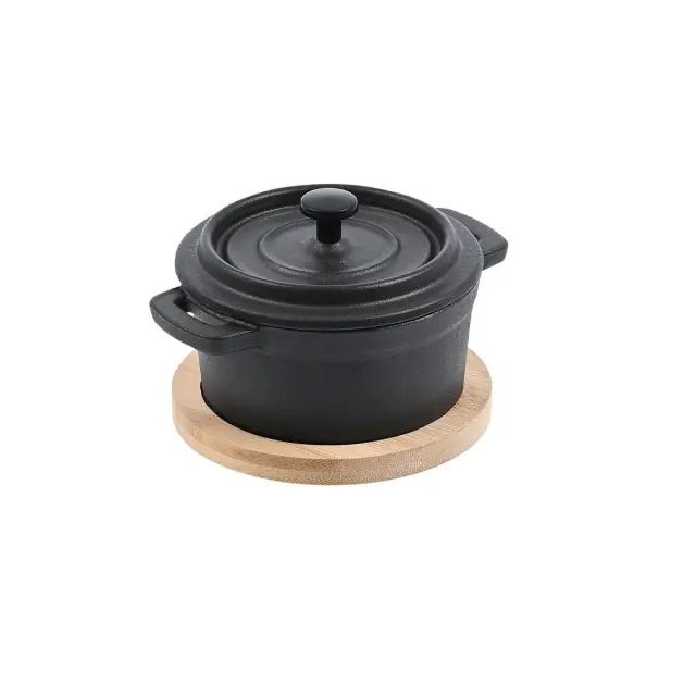 Κατσαρολάκι IRON Μαντεμένιο 10cm Με Βάση Bamboo - estia 3