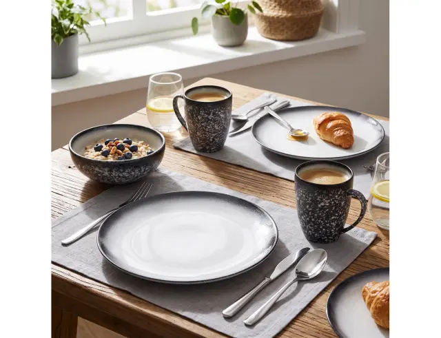 Σετ Πιάτων Maxwell & Williams Caviar Granite- Πορσελάνη - 16 τεμάχια II0003-01