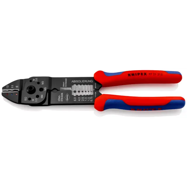 Knipex 9721215B- Πένσα για ακροδέκτες ανοιχτού τύπου, καρέ 0,5-2,5 No215mm 3