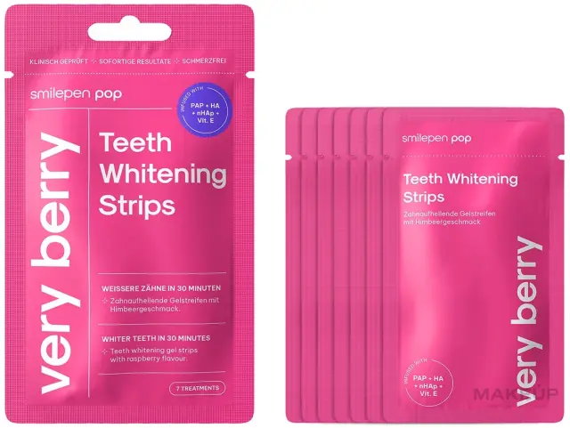 Ταινίες λεύκανσης δοντιών SwissWhite SmilePop Very Berry Teeth Whitening Strips 2