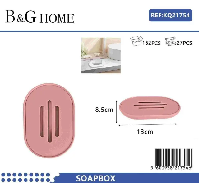 Σαπουνοθήκες μπάνιου πλαστικές - Σετ 5pcs - Pink - 21754 2