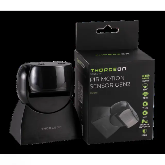 PIR Motion Sensor GEN2 10m max1200W IP65 Black