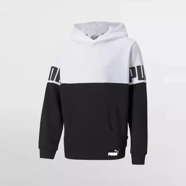 Puma Power Colorblock Hoodie - Black/White - 589337-02 - 8